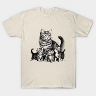 Feline Family - Warmth and Purrs T-Shirt
